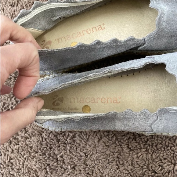 2 FOR $20 Macarena Elisa44 Scalloped FlatEspadrille Suede 40 - Picture 9 of 10